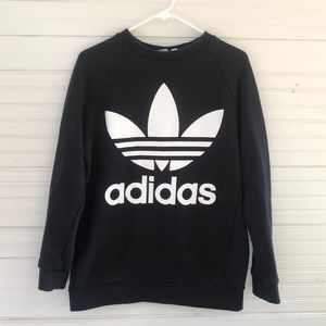 Adidas Sweatshirt Black Small - Slightly Oversized